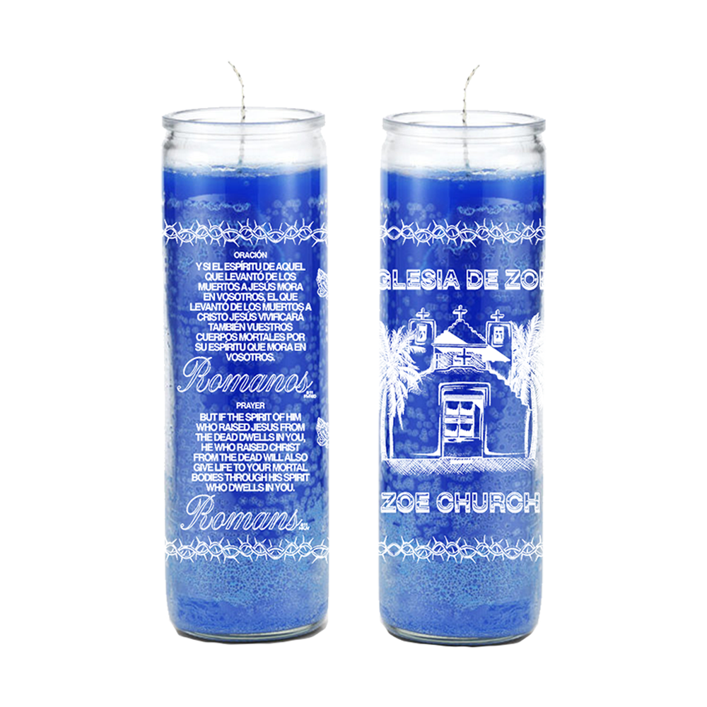 IGLESIA DE ZOE CANDLE BLUE