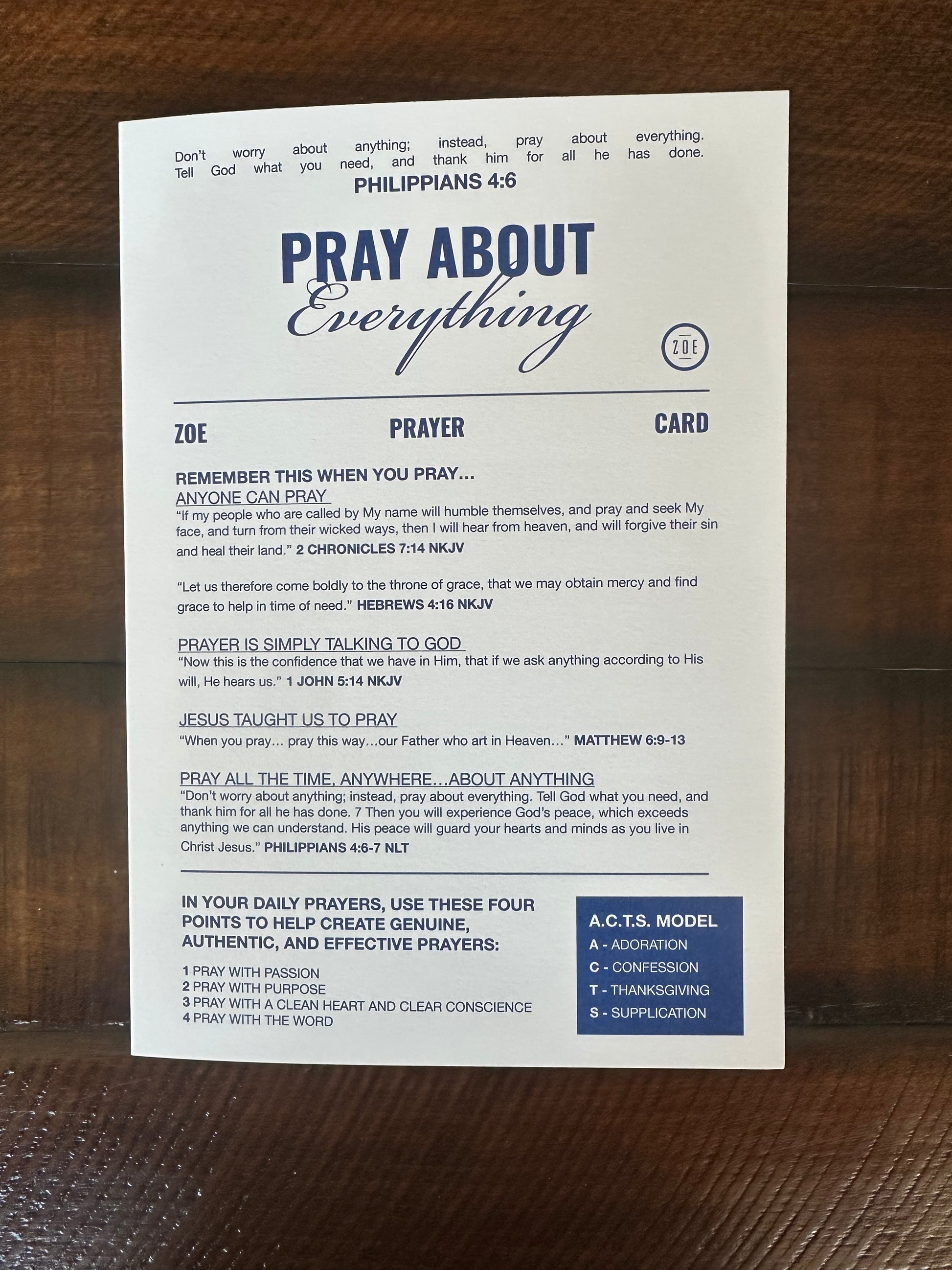 Prayer Card